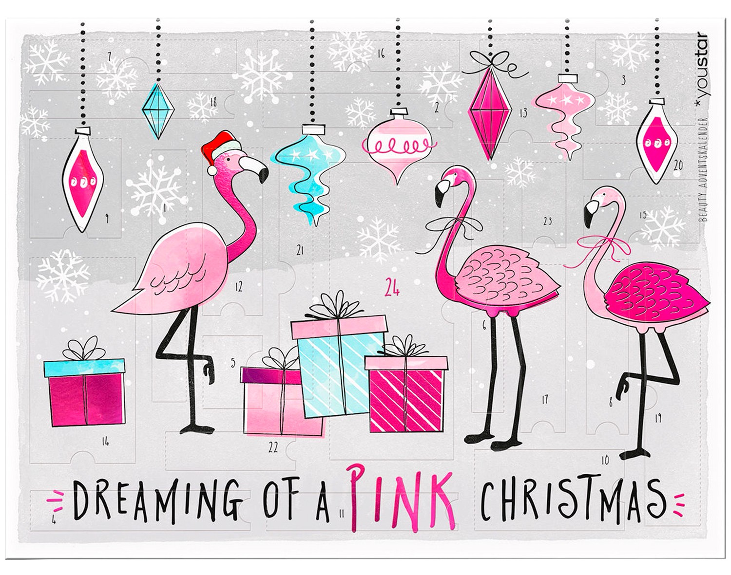 Youstar Pink Flamingo X Mas Adventskalender Stefanie Reichel